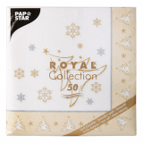 50 Servietten ROYAL Collection 1/4-Falz 40 cm x 40 cm gold X-Mas Elegance