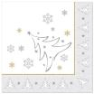 50 Servietten ROYAL Collection 1/4-Falz 40 cm x 40 cm silber X-Mas Elegance