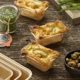 50 Backformen pure eckig 167 ml 4 cm x 6,5 cm x 11 cm braun