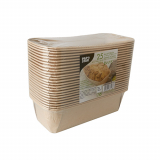 25 Backformen pure eckig 1033 ml 6,1 cm x 10,8 cm x 23 cm braun