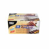 50 Spritzbeutel 21 cm x 12 cm transparent Patisserie griffig, inkl. 50 Tüllen