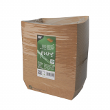 80 Snacktrays, Pappe pure 4 cm x 11 cm x 16 cm braun 100% Fair extra groß
