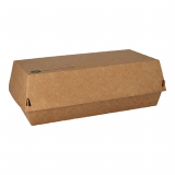 25 Baguetteboxen, Pappe pure 7,5 cm x 10,7 cm x 22 cm braun 100% Fair groß