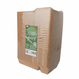 80 Pommes-Frites-Trays, Pappe pure 2-geteilt 3,5 cm x 8,5 cm x 16,2 cm braun 100% Fair extra groß