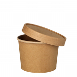 25 Suppenbecher, Pappe rund 350 ml Ø 9,8 cm · 7 cm braun