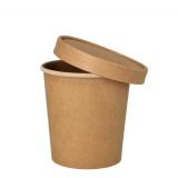 25 Suppenbecher, Pappe rund 470 ml Ø 9,8 cm · 10 cm braun