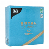 50 Servietten ROYAL Collection 1/4-Falz 33 cm x 33 cm türkis