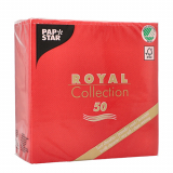 50 Servietten ROYAL Collection 1/4-Falz 33 cm x 33 cm rot
