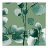 20 Servietten, 3-lagig 1/4-Falz 33 cm x 33 cm Eucalyptus