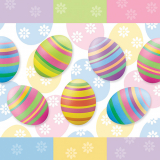 20 Servietten, 3-lagig 1/4-Falz 33 cm x 33 cm Egg Hunt