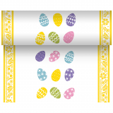 Tischläufer, stoffähnlich, Airlaid 24 m x 40 cm Coloured Eggs