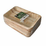 25 Tabletts, Palmblatt pure eckig 24 cm x 16,5 cm x 2 cm