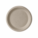 50 Teller, Zuckerrohr pure ungeteilt Ø 15 cm · 2 cm natur