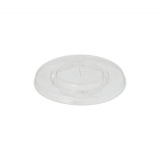 100 Deckel, PLA pure rund Ø 9,5 cm glasklar mit Kreuzschlitz