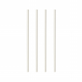 100 Trinkhalme, Papier pure Ø 6 mm · 20 cm weiss
