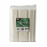 100 Trinkhalme, Papier pure Ø 6 mm · 20 cm weiss