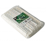 100 Trinkhalme, Papier Ø 6 mm · 20 cm farbig sortiert Stripes einzeln gehüllt