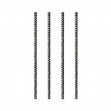 100 Trinkhalme, Papier Ø 6 mm · 20 cm schwarz/weiss Zig-Zag