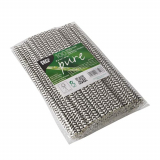 100 Trinkhalme, Papier Ø 6 mm · 20 cm schwarz/weiss Zig-Zag