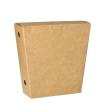 50 Pommes-Frites-Schütte, Pappe pure 4,3 cm x 14,5 cm x 11 cm braun mit Klappdeckel