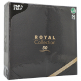 50 Servietten ROYAL Collection 1/4-Falz 48 cm x 48 cm schwarz
