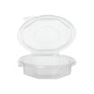 50 Verpackungsbecher mit Klappdeckeln, PP 8-eckig 250 ml 2,8 cm x 11 cm x 11 cm transparent