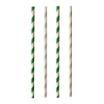 25 Trinkhalme, Papier Ø 6 mm · 20 cm farbig sortiert Stripes