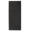 100 Bestecktaschen, Airlaid 40 cm x 48 cm schwarz Premium mit Besteckfalz