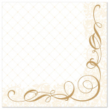 50 Servietten ROYAL Collection 1/4-Falz 40 cm x 40 cm gold Megan