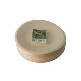 50 Fingerfood - Teller, Holz pure rund Ø 19 cm · 2 cm