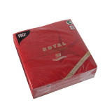 50 Servietten ROYAL Collection 1/4-Falz 40 cm x 40 cm rot Rising Star