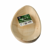 6 Teller, Palmblatt pure oval 26 cm x 17 cm x 2,5 cm