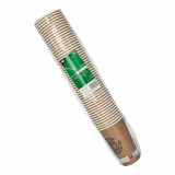 50 Trinkbecher, Pappe 0,4 l Ø 9 cm · 13,9 cm braun Pure Joy