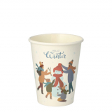 50 Trinkbecher, Pappe 0,2 l Ø 8 cm · 9,2 cm Hello Winter