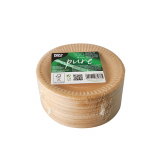 100 Teller, Pappe pure rund Ø 15 cm braun
