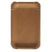 250 Teller, Pappe pure eckig 10 cm x 16 cm braun