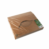 10 Transport- und Catering-Kartons, Pappe pure 8 cm x 35,7 cm x 24,7 cm braun 100% Fair mit Sichtfenster aus PLA