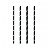 100 Shake-Halme, Papier Ø 8 mm · 20 cm schwarz/weiss Stripes