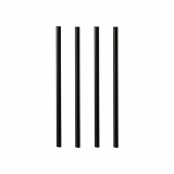 500 Cocktail Trinkhalme, Papier Ø 7 mm · 10 cm schwarz