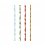 25 Trinkhalme, Papier Ø 6 mm · 20 cm farbig sortiert Zig-Zag