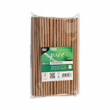 100 Trinkhalme Papier pure Ø 6 mm · 20 cm braun flexibel