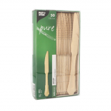 50 Messer, Holz pure 20,5 cm Vintage