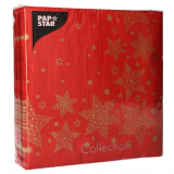 50 Servietten, 3-lagig 1/4-Falz 40 cm x 40 cm Christmas Shine