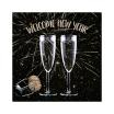 20 Servietten, 3-lagig 1/4-Falz 25 cm x 25 cm Welcome New Year