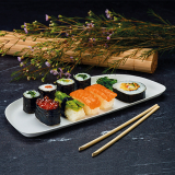 24 Teller 1/2, Zuckerrohr pure 1,3 cm x 30 cm x 13,5 cm weiss Belle Vie, Ligne Carrée