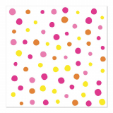 30 Servietten, 3-lagig 1/4-Falz 33 cm x 33 cm pink Colourful Dots