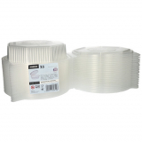 25 Menüboxen mit Klappdeckeln, PP ungeteilt 5,9 cm x 21,5 cm x 21,5 cm transparent 8-eckig