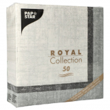 50 Servietten ROYAL Collection 1/4-Falz 40 cm x 40 cm Chalk