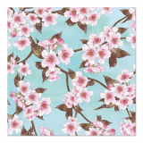 20 Servietten, 3-lagig 1/4-Falz 33 cm x 33 cm Cherry Blossoms