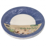 20 Teller, Pappe rund Ø 23 cm dunkelblau